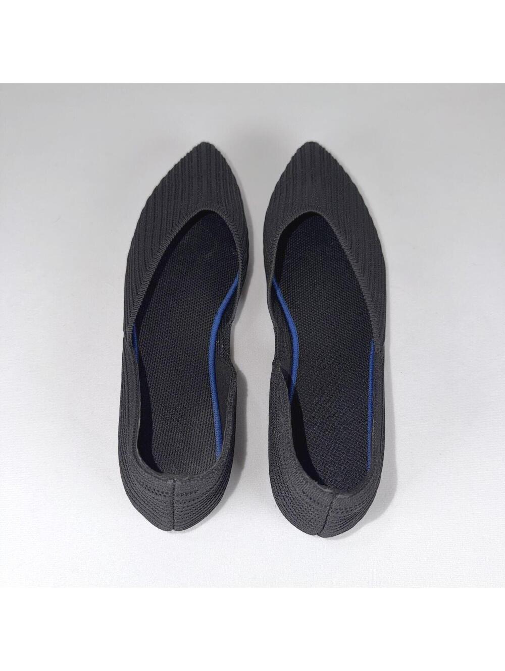 Frank Mully Pointed Toe Black d’Orsay Flats - 9.5 - Picture 4 of 7